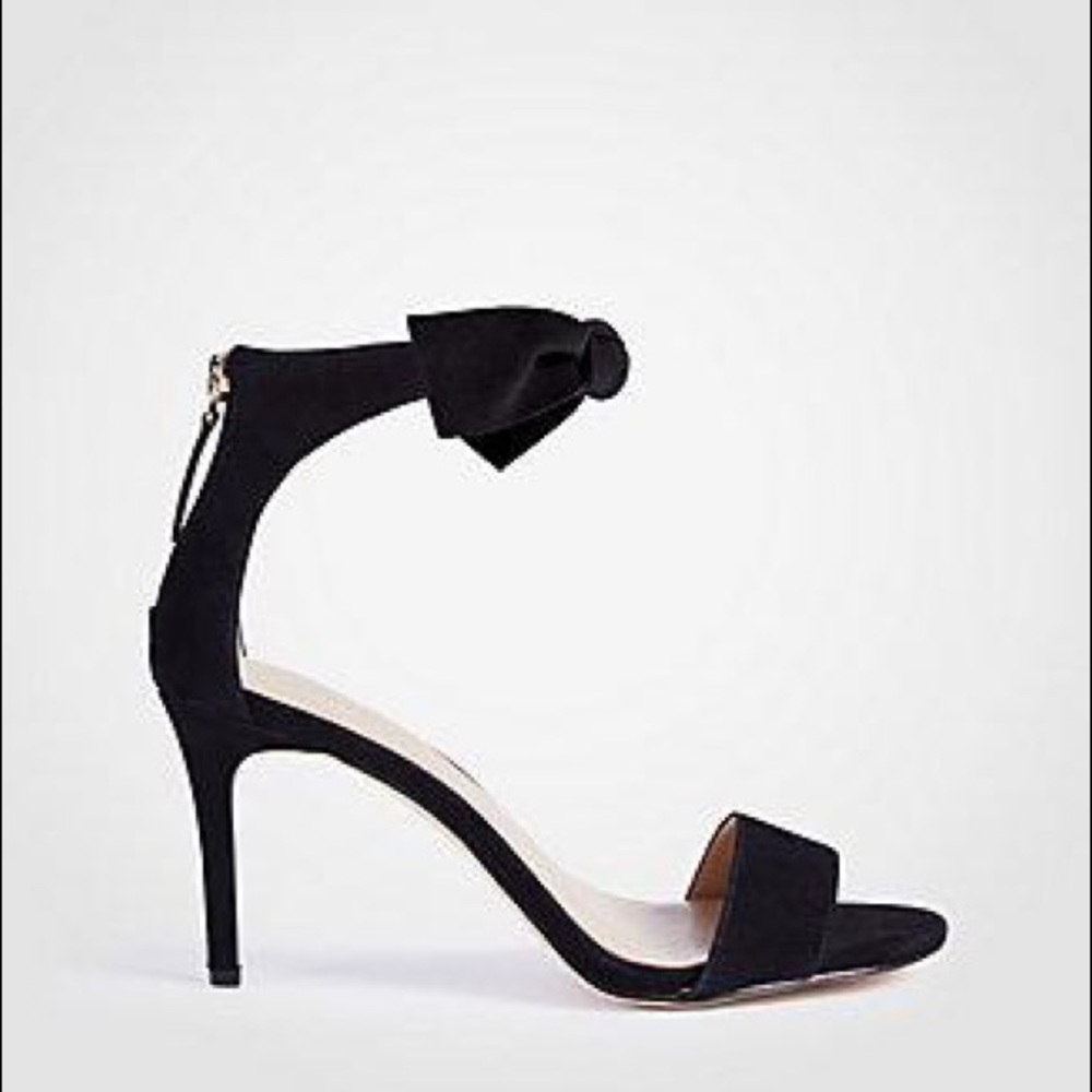 Ann Taylor Suede Heeled Sandal 9.5